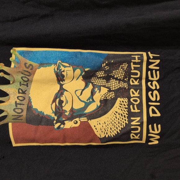 Navy RBG We Dissent women's SS Cotton Tee-Medium - Picture 2 of 5